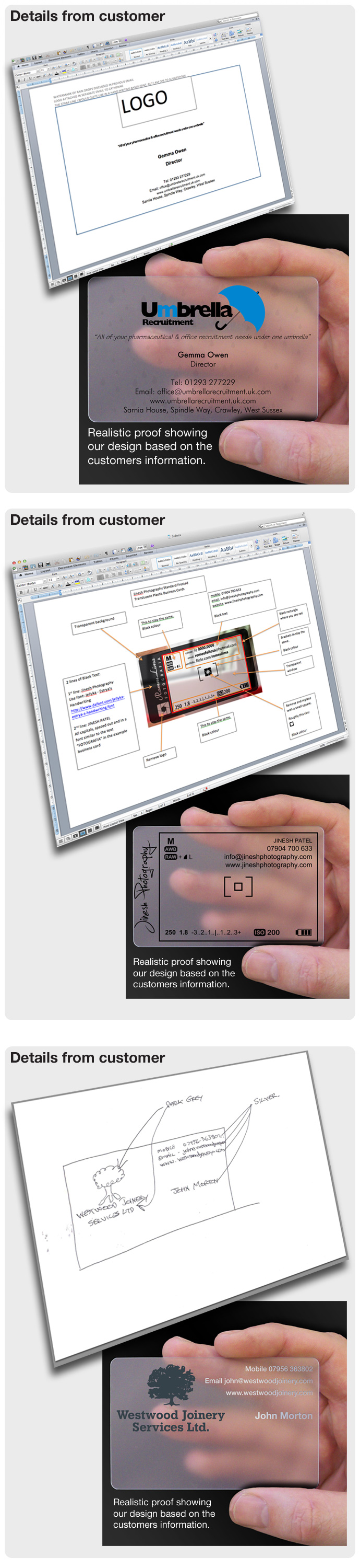 example sketches and documents