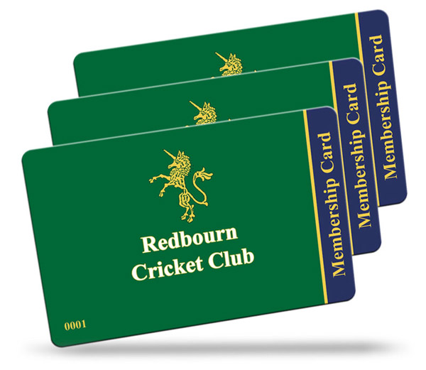 Redborne Cricket Club's membership cards
