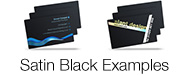 satin black plastic card examples