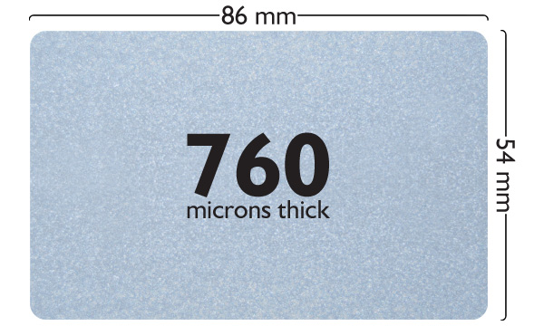 metallic plastic business cards dimensions