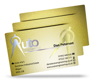 metallic plastic business cards information