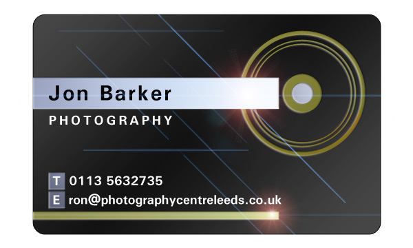 hot foiled metallic colours on satin black plastic cards