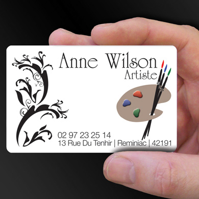 plastic business cards for Anne Wilson Artiste is design of the week