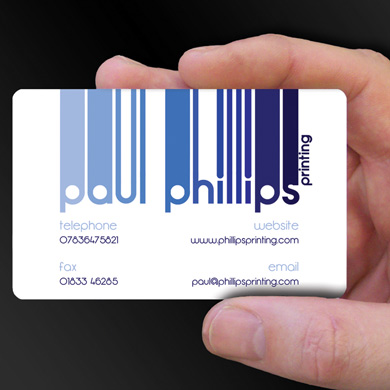 plastic business cards for Paul Phillips Printing is design of the week