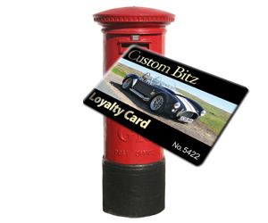 an actual loyalty card can be posted to you for final approval
