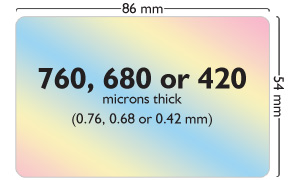 plastic business card dimensions