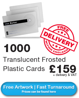 translucent frosted plastic cards